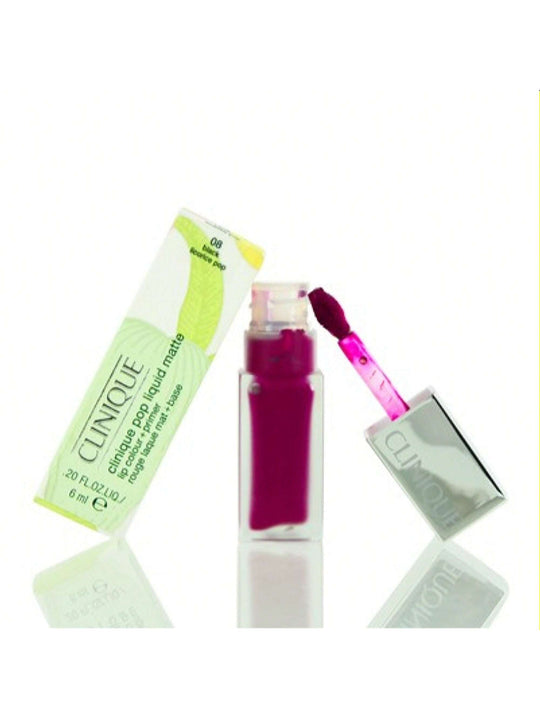 CLINIQUE/POP LIQUID MATTE  LIP COLOUR + PRIMER 08 - BLACK LICORICE POP .20 OZ