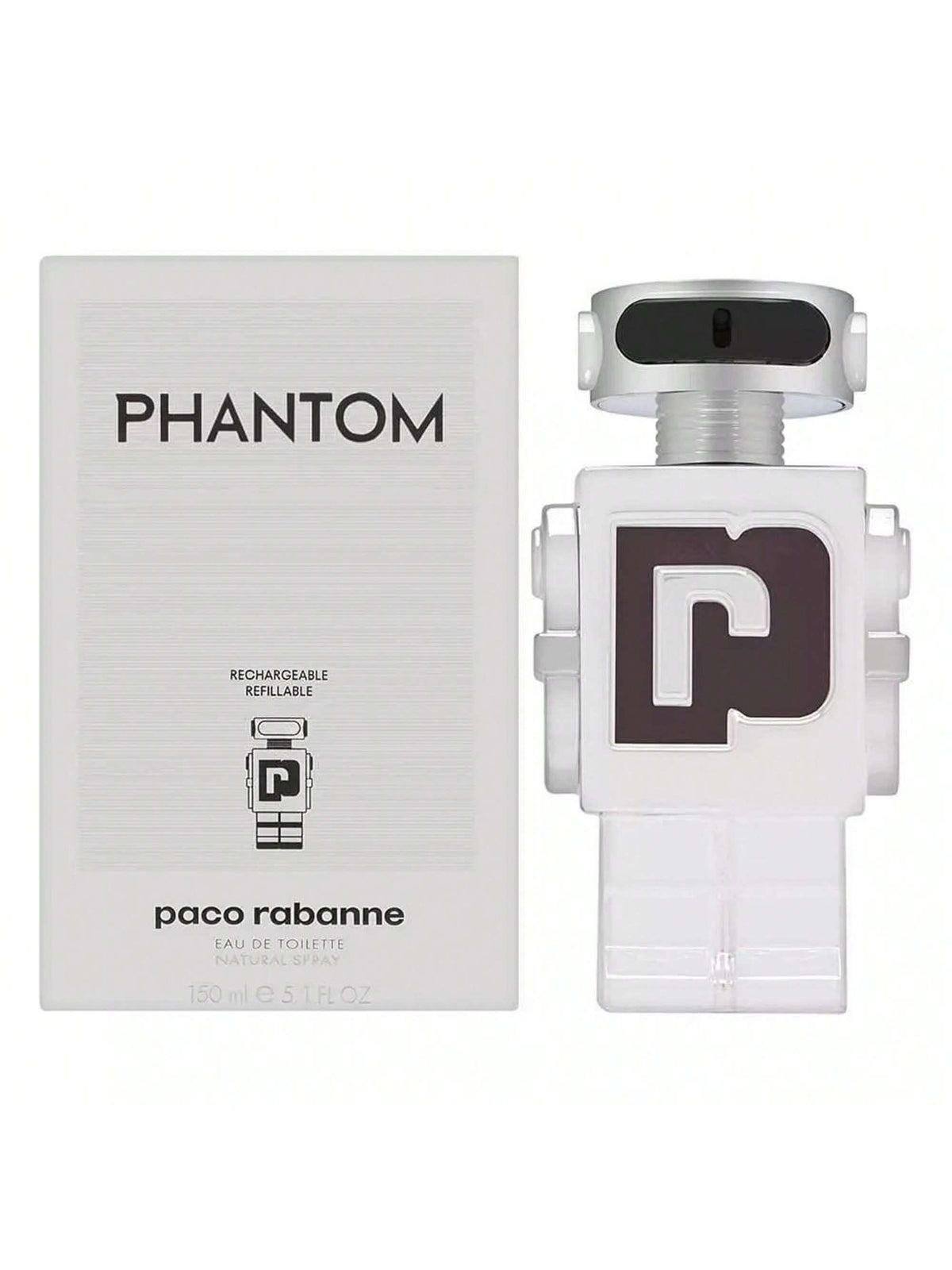 PHANTOM/PACO RABANNE EDT REFILLABLE SPRAY 5.1 OZ (150 ML) (M)