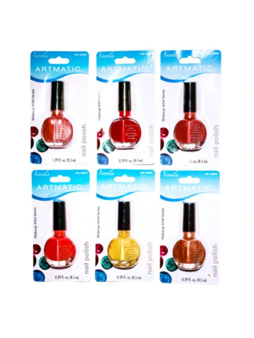 ARTMATIC/MEGA BRILLIANCE NAIL POLISH 72 PCS ASSORTED COLORS 0.29 OZ EA (8.5 ML)