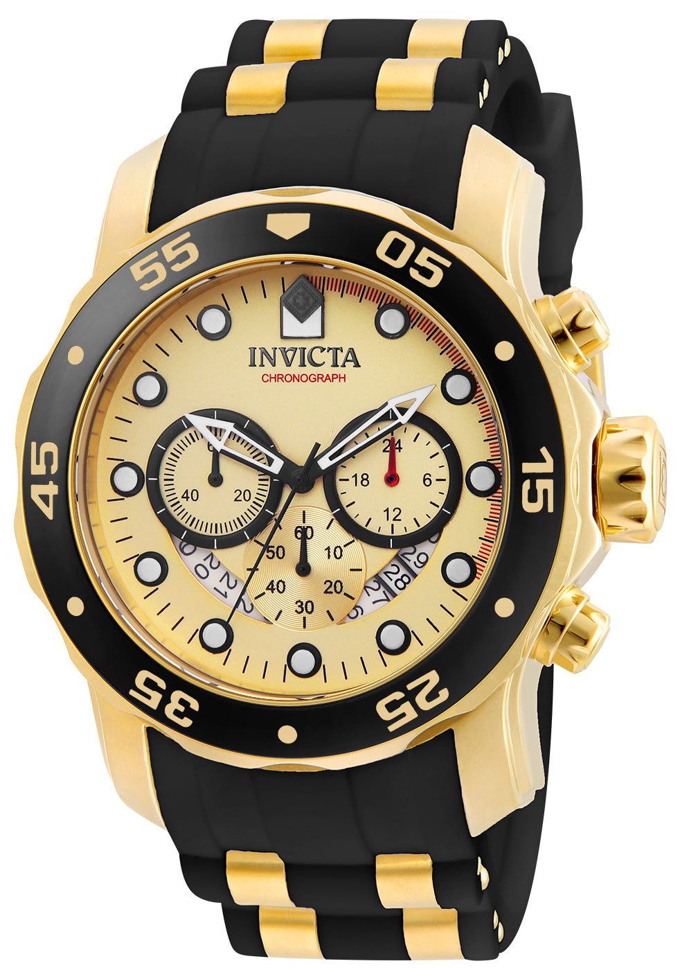 Invicta Men's 17566 Pro Diver Quartz 3 Hand Gold Dial Watch