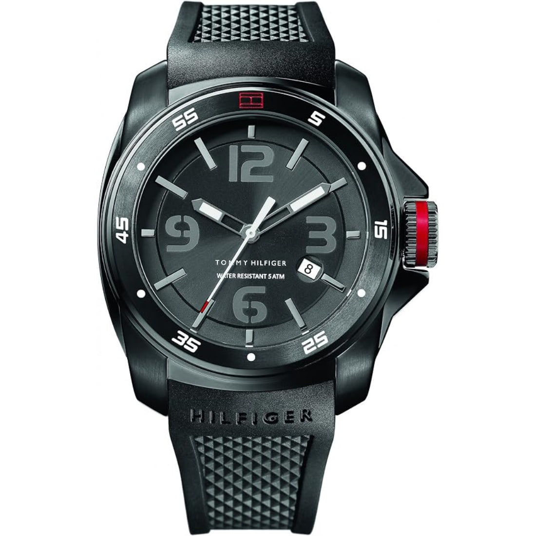 Tommy Hilfiger Windsurf Men's Black Dial Silicone Strap Quartz Watch 1790708
