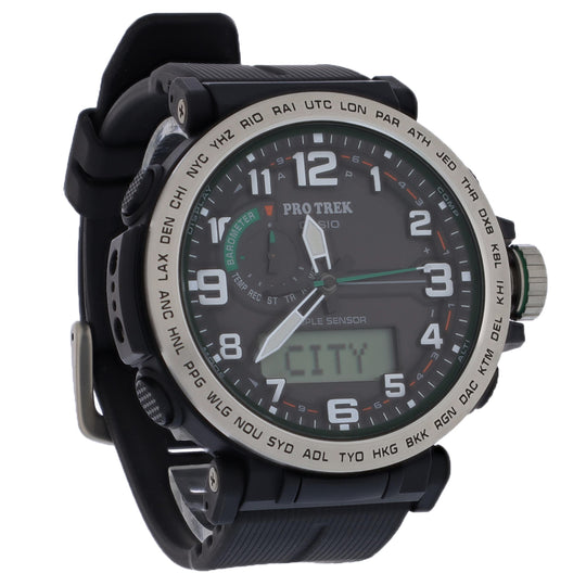 Casio PRG-600 Series Men's Black Strap Quartz Watch - PRG601-1