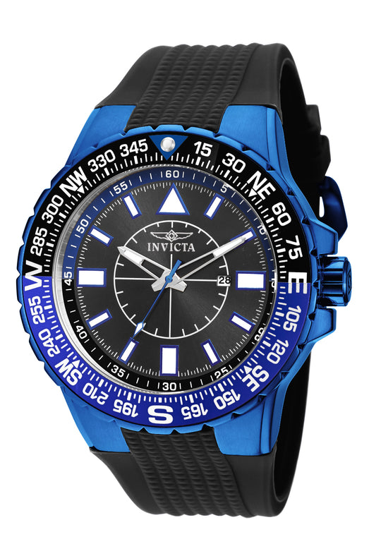 Invicta Men's 19269 Aviator  Quartz 3 Hand Black Dial Watch