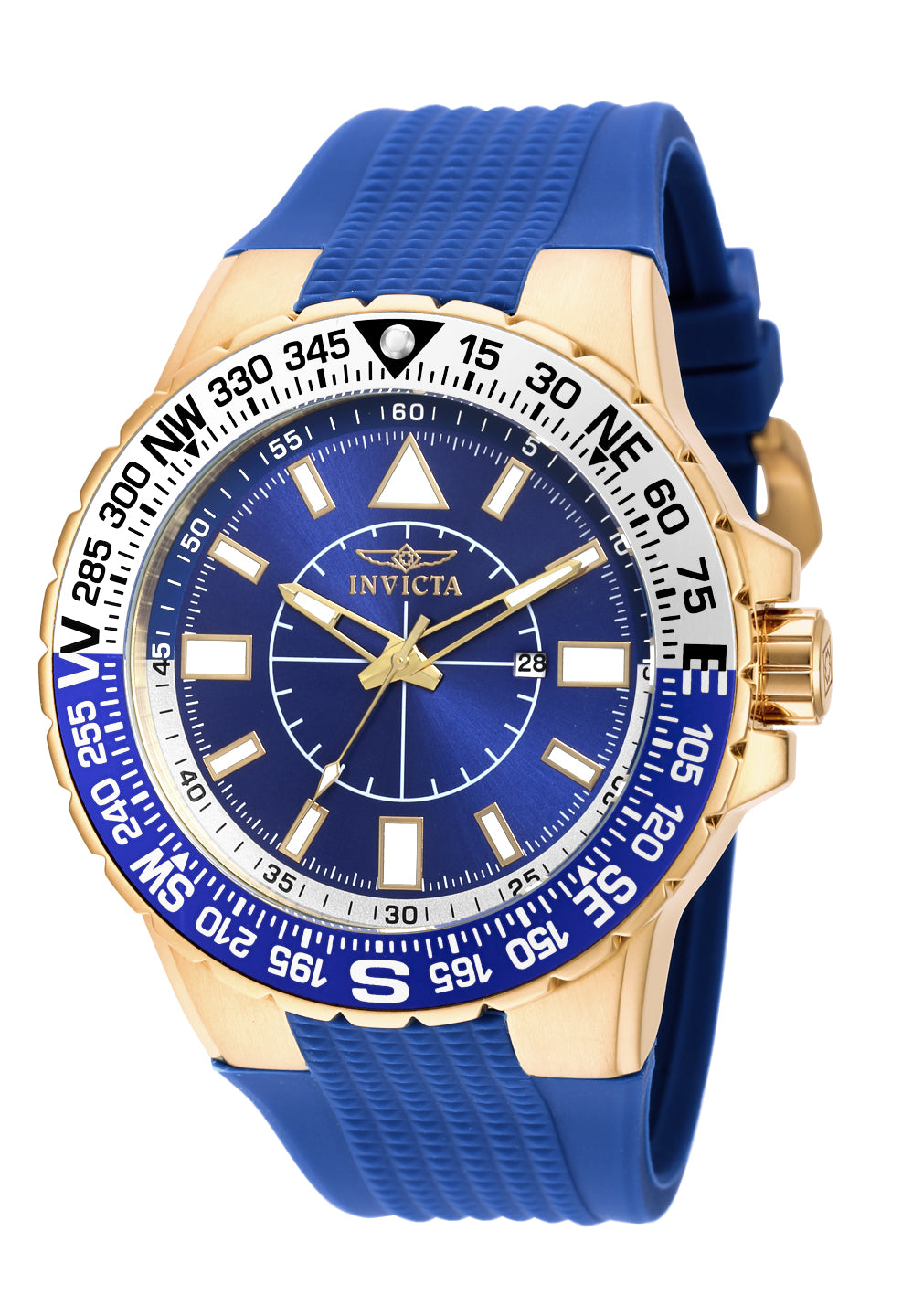 Invicta Men's 19270 Aviator  Quartz 3 Hand Blue Dial Watch
