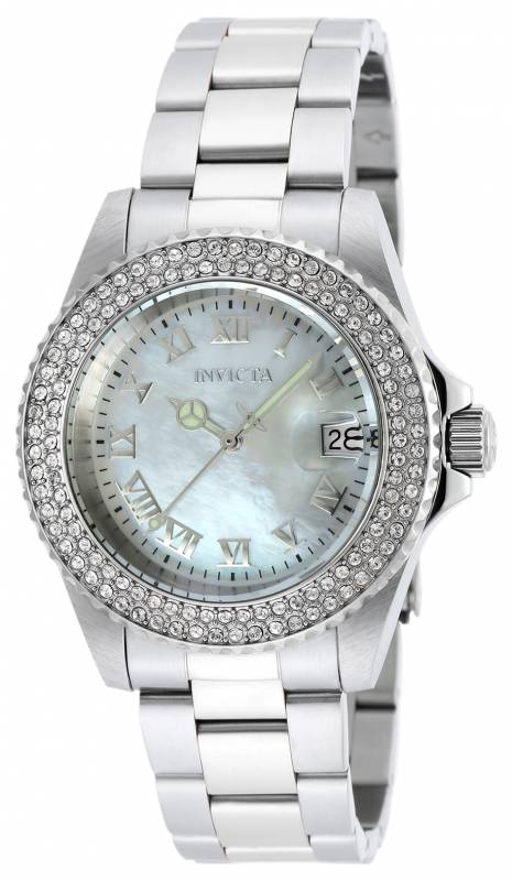 Invicta Women's 19873 Angel Quartz 3 Hand White Dial Watch