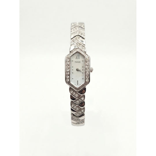 Pulsar Women's White Mother-of-Pearl Dial Quartz Watch 1N00-X204