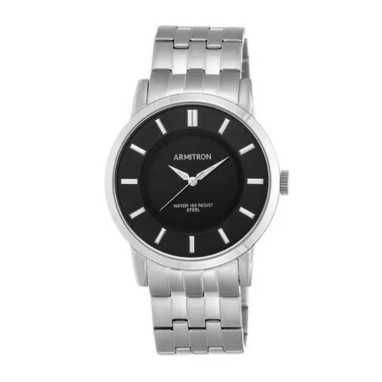 Armitron Rennes Men's Silver Bracelet Quartz Watch - 20-4962BKSV
