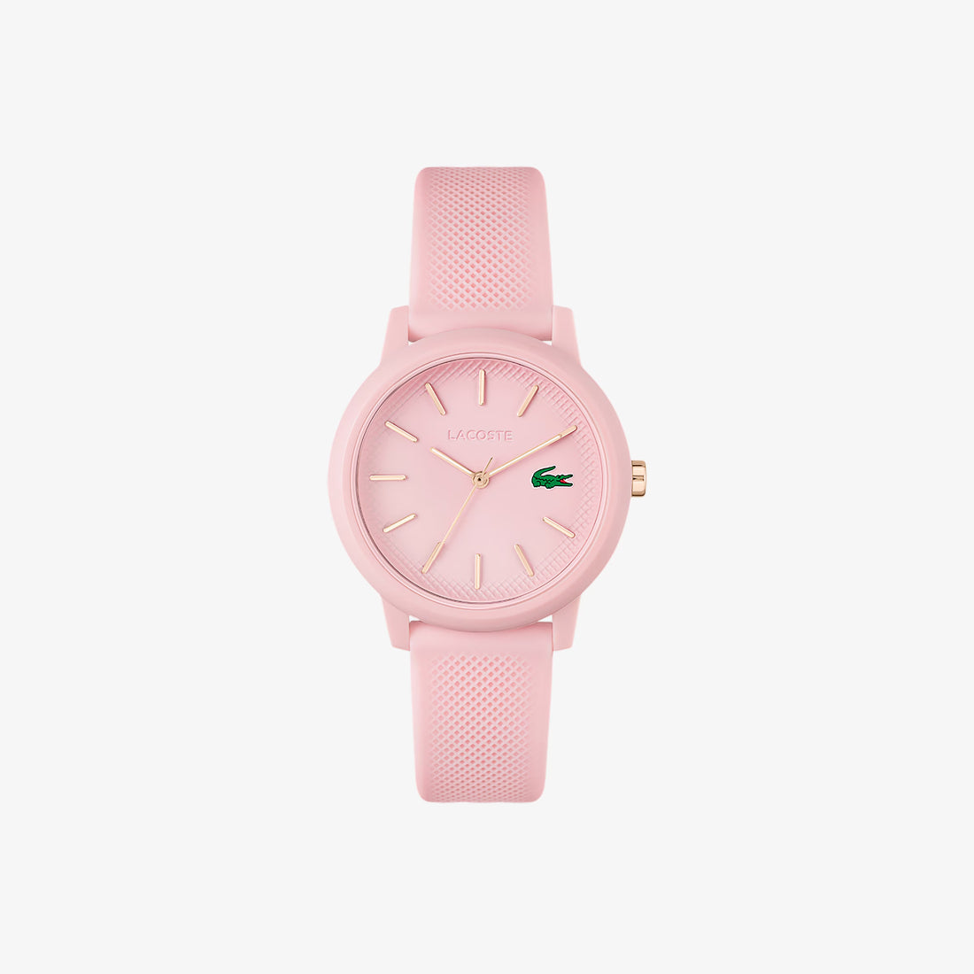Lacoste L.12.12 Women's Pink Dial Pink Silicone Strap Quartz Watch 2001213