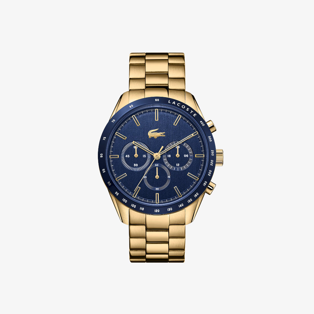 Lacoste Boston Men's Blue Dial Gold-Tone Stainless Steel Bracelet Quartz Watch 2011096