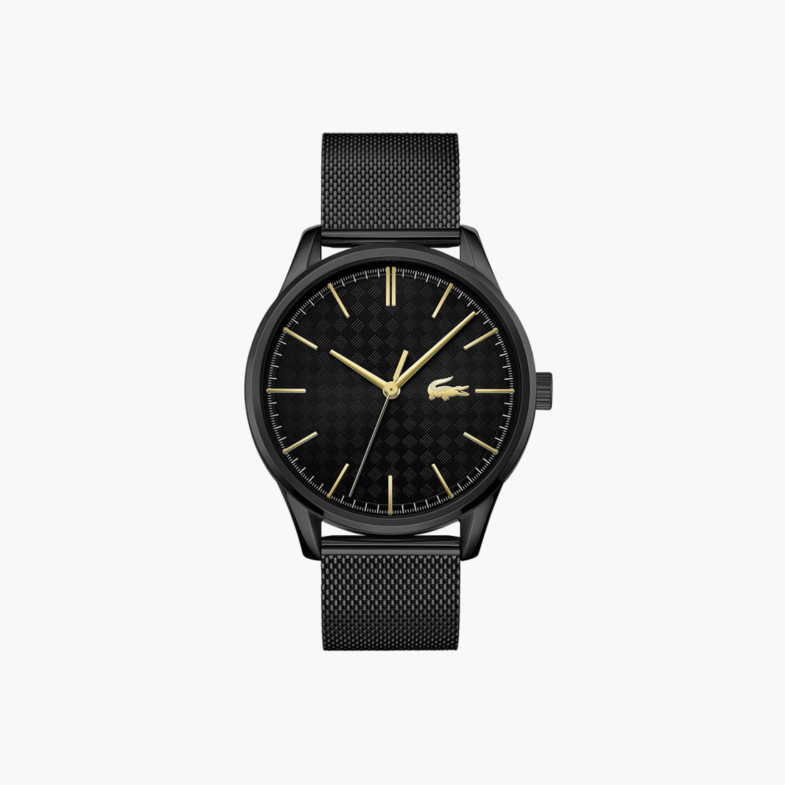 Lacoste Vienna Men's Black Dial Black Stainless Steel Bracelet Quartz Watch 2011105