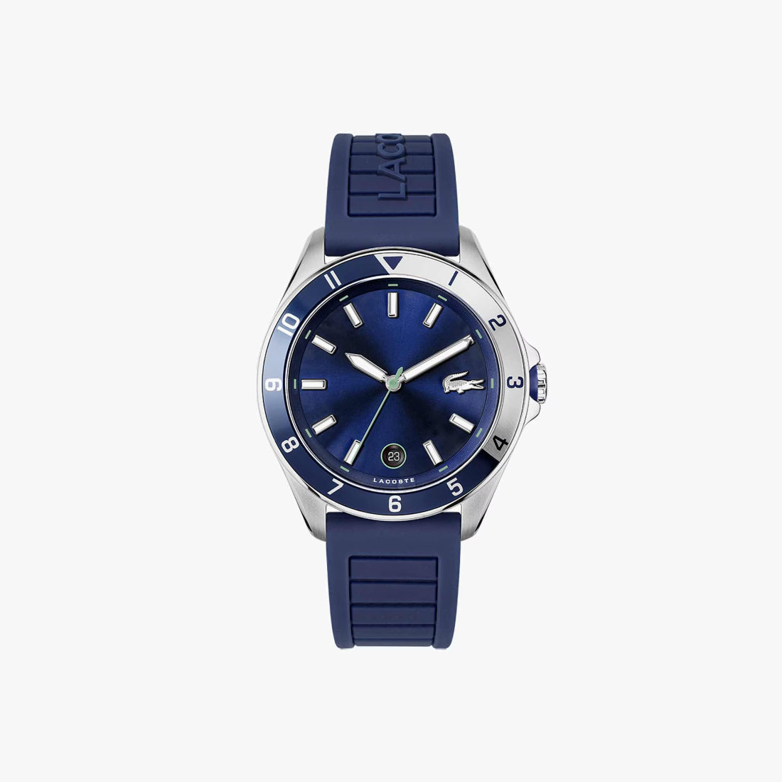 Lacoste Tiebreaker Men's Blue Dial Blue Silicone Strap Quartz Sport Watch 2011125