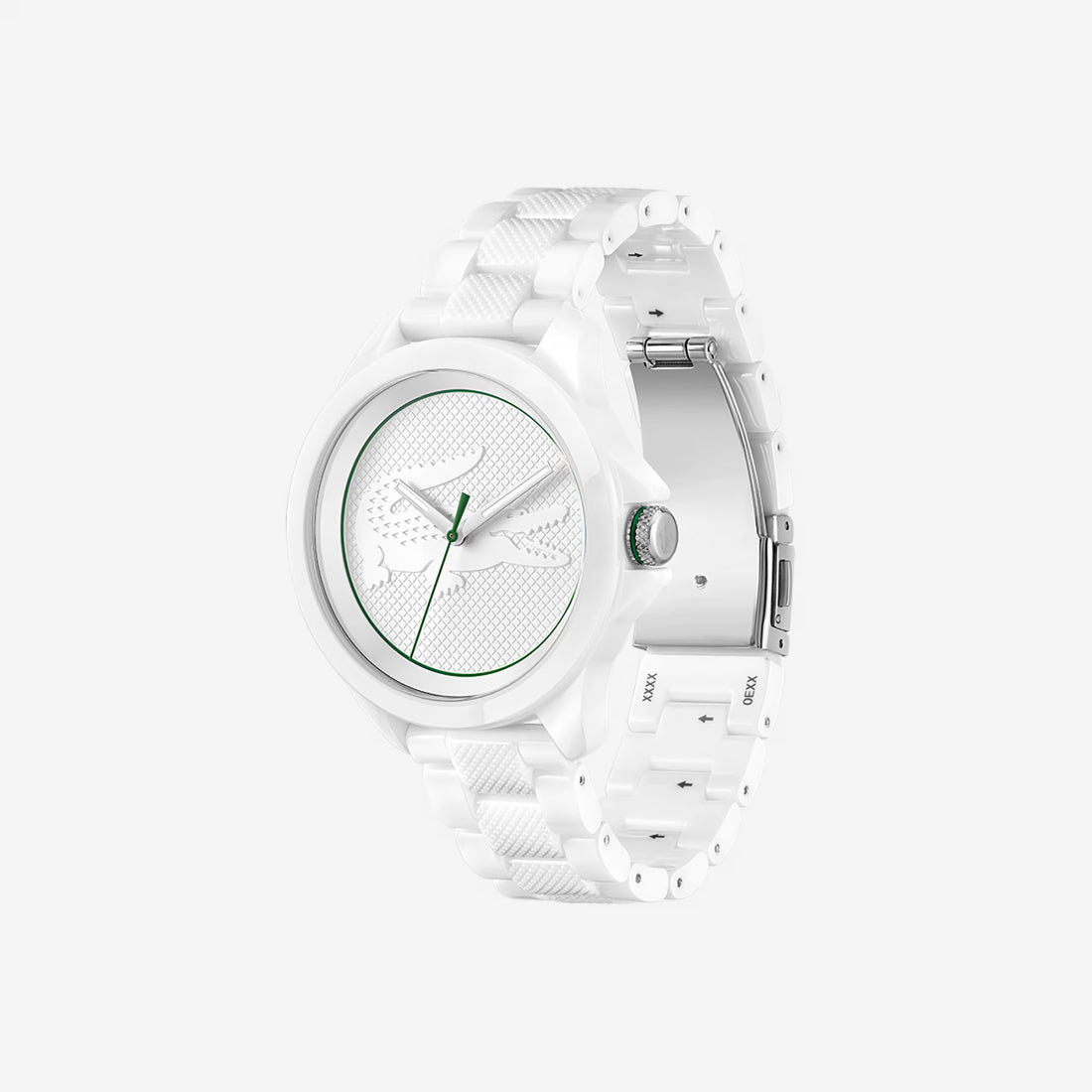 Lacoste Le Croc Men's White Dial White Ceramic Bracelet Quartz Watch 2011164