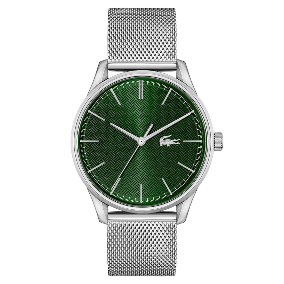Lacoste Vienna Men's Green Dial Silver-Tone Stainless Steel Bracelet Quartz Watch 2011189