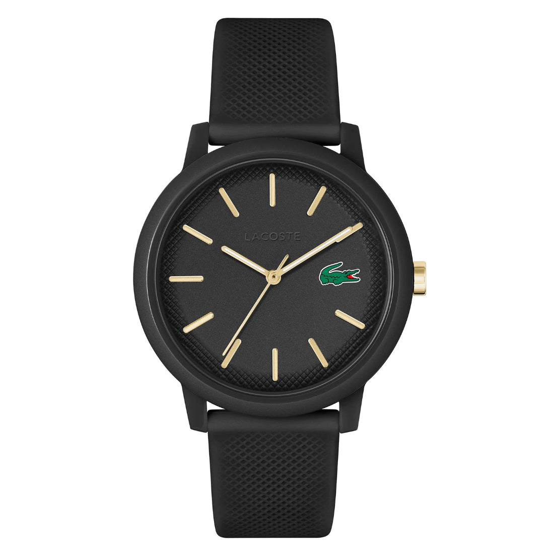 Lacoste L.12.12 Unisex Black Dial Quartz Watch 2011233