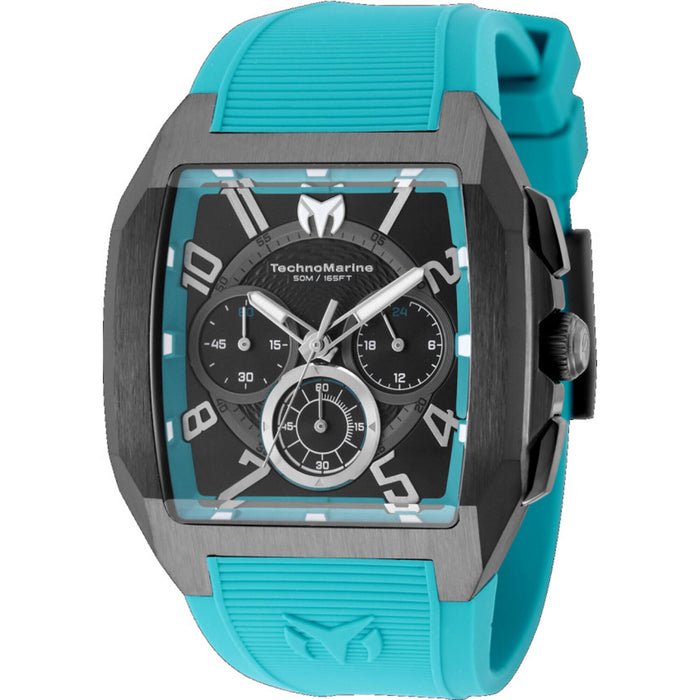 Technomarine Men's TM-225110 Aqua Quadrant Quartz VD54 Black Dial Watch