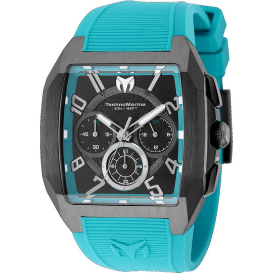 Technomarine Men's TM-225110 Aqua Quadrant Quartz VD54 Black Dial Watch