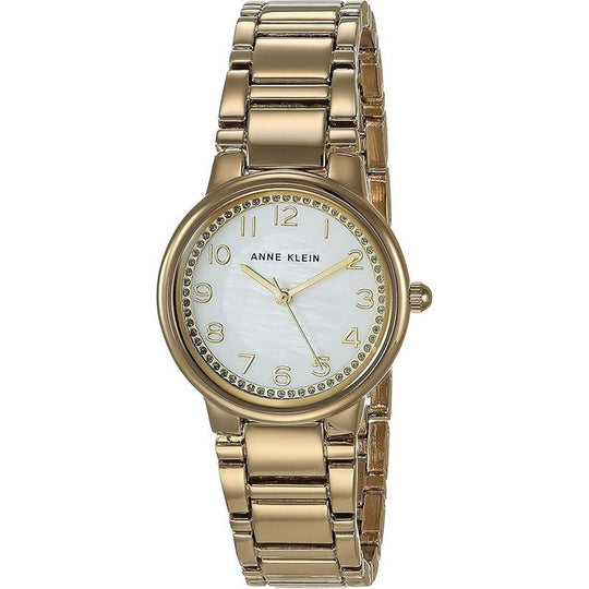 Anne Klein Easy to Read Women's Gold-tone Bracelet Quartz Watch - AK/3604MPGB