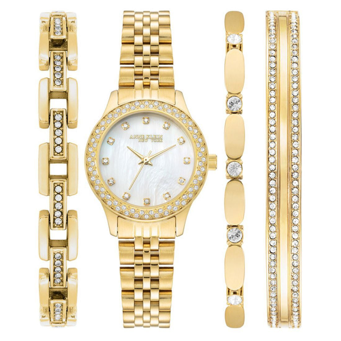 Anne Klein New York Collection Women's Gold-tone Bracelet Quartz Watch - 12/7788GPST
