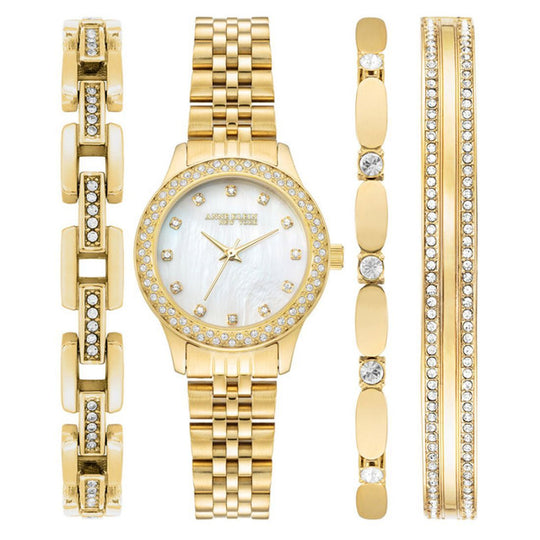 Anne Klein New York Collection Women's Gold-tone Bracelet Quartz Watch - 12/7788GPST