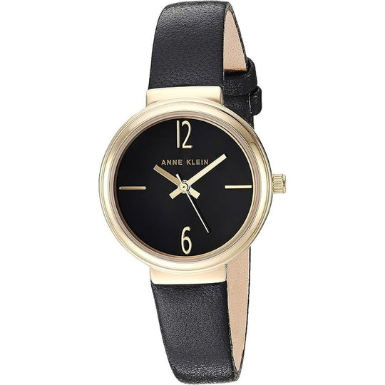 Anne Klein Women's Black Strap Quartz Watch - AK/3230BKBK