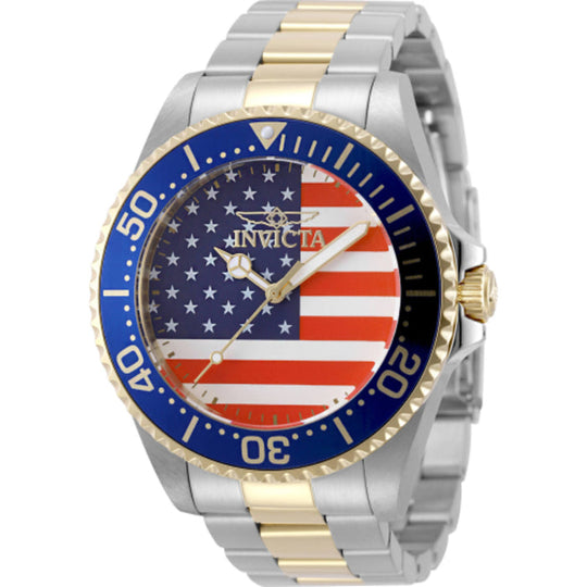 Invicta Men's 50417 Pro Diver Quartz PC21S Red, White, Blue Dial Watch