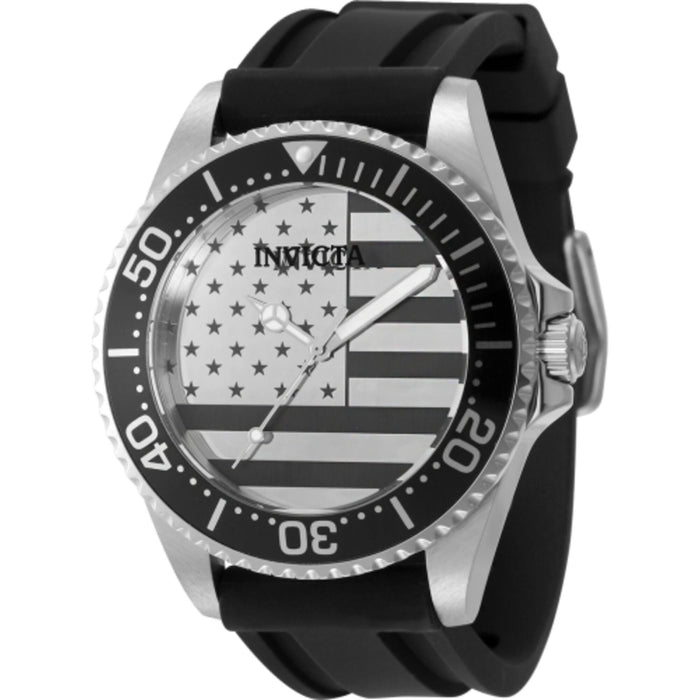 Invicta Men's Pro Diver Quartz PC21S Silver, Black Dial Watch