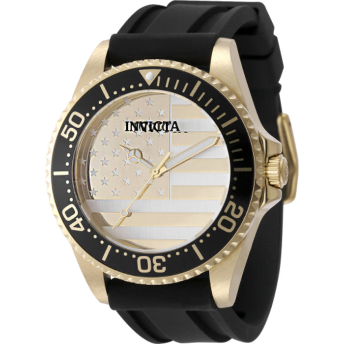 Invicta Men's Pro Diver Quartz PC21S Gold, Silver Dial Watch