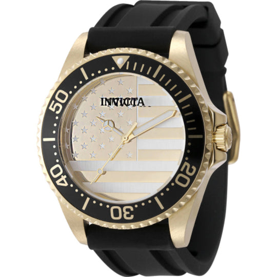 Invicta Men's Pro Diver Quartz PC21S Gold, Silver Dial Watch