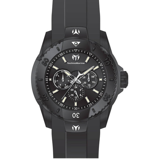 Technomarine Men's TM-625001 UF6 Quartz VH63 Black Dial Watch