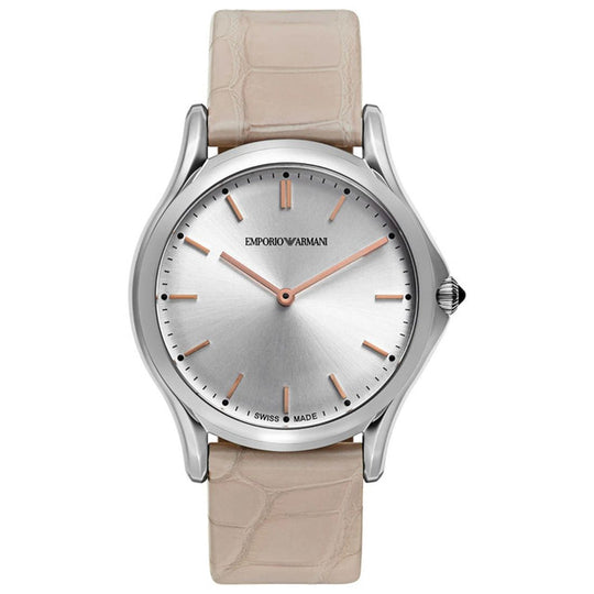 Emporio Armani Classic Women's Beige Strap Quartz Watch - ARS2010