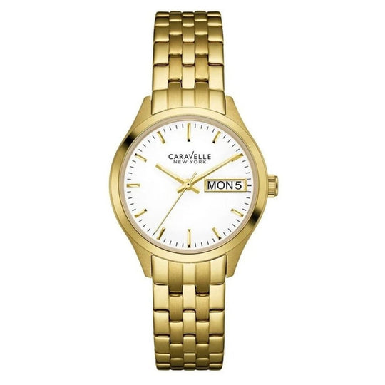 Bulova Caravelle by Bulova Women's Gold-tone Bracelet Quartz Watch - 44N107
