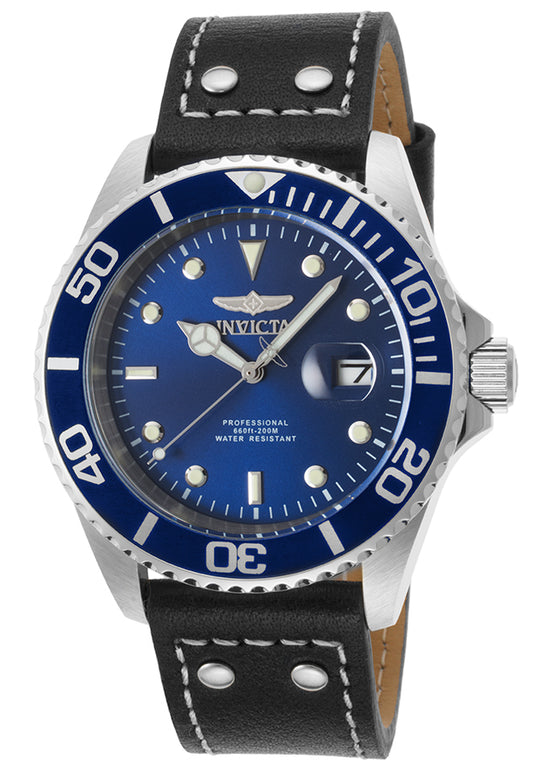 Invicta Men's 22068 Pro Diver  Quartz 3 Hand Blue Dial Watch