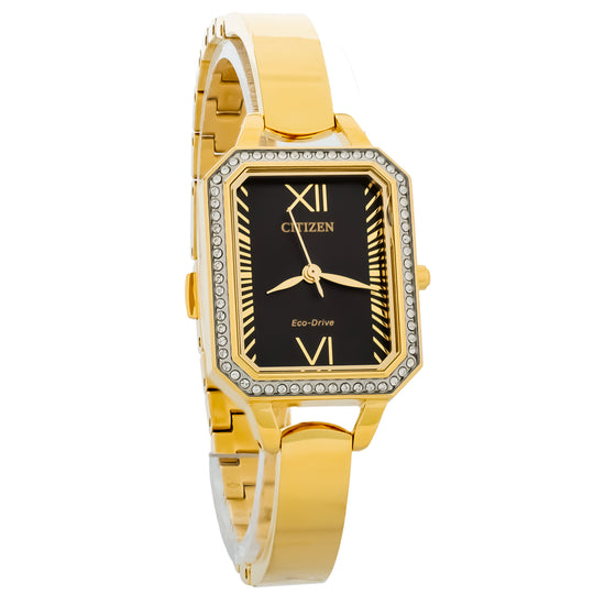 Citizen Silhouette Crystal Women's Gold-tone Bracelet Quartz Watch - EM0982-54E