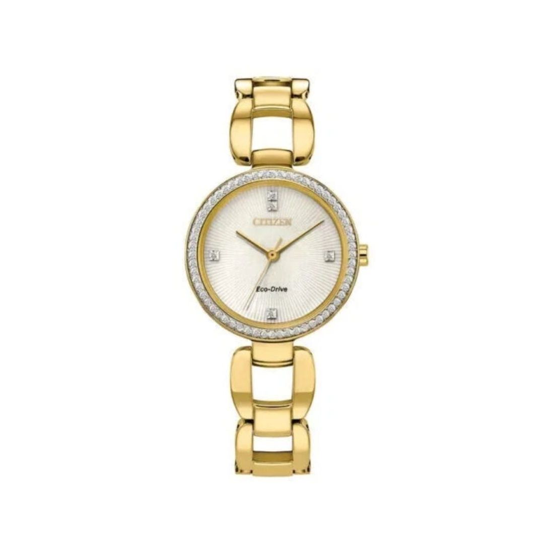 Citizen Silhouette Crystal Women's Gold-tone Bracelet Quartz Watch - EM1032-58A
