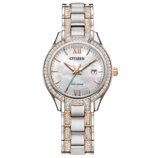 Citizen Classic Women's Rose Gold-Silver Two tone Bracelet Quartz Watch - FE1236-62D