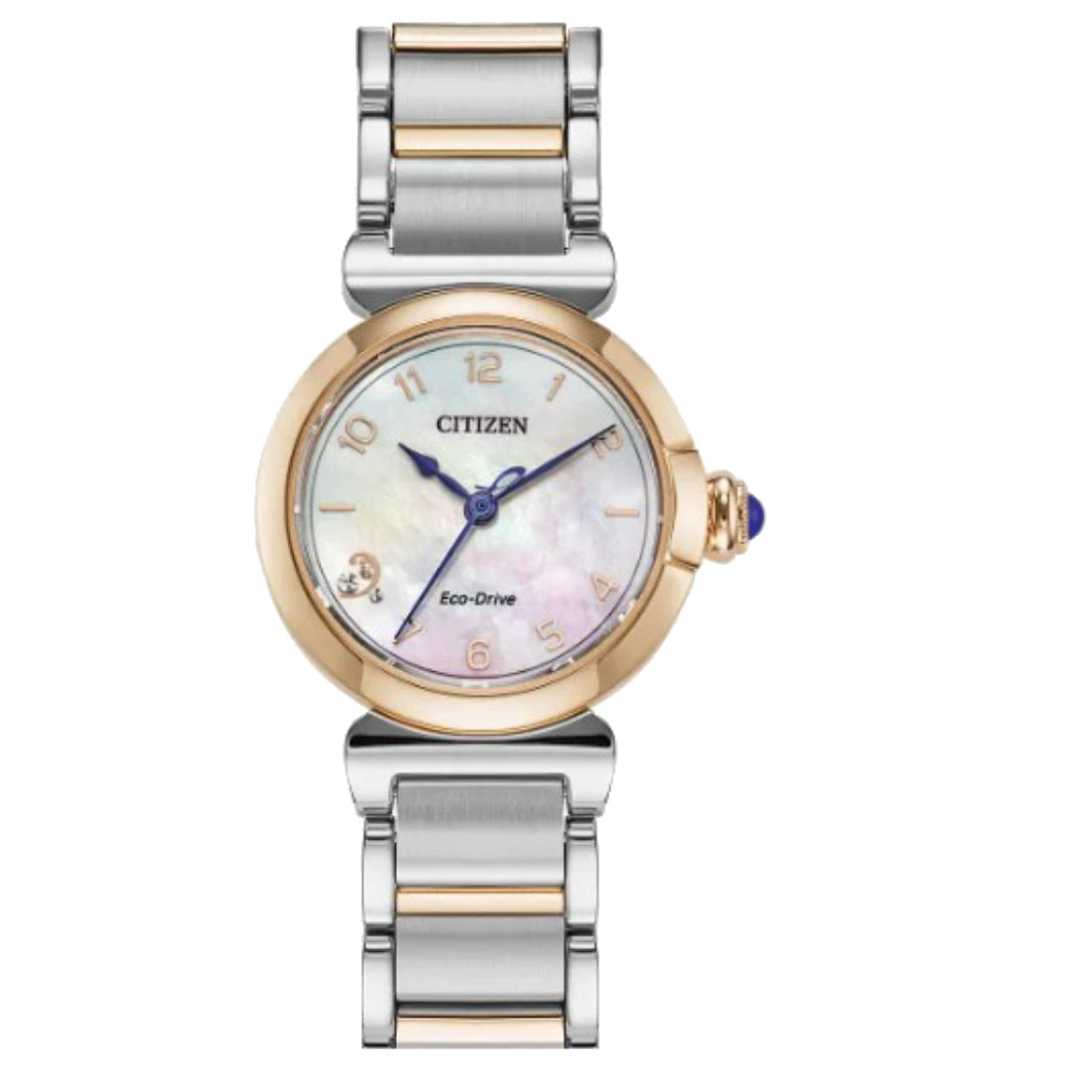 Citizen L Mae Women's Rose Gold-Silver Two tone Bracelet Quartz Watch - EM1136-87D