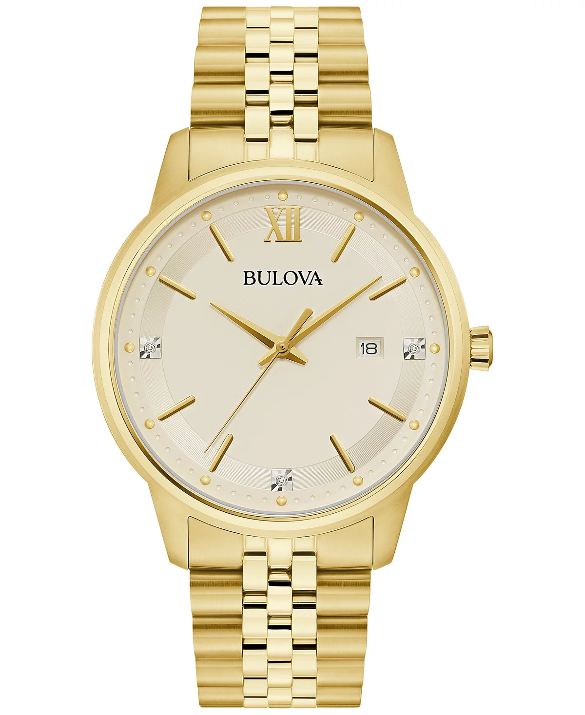 Bulova Classic Collection Men's Gold-tone Bracelet Quartz Watch - 97D125