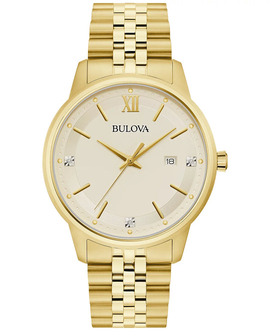 Bulova Classic Collection Men's Gold-tone Bracelet Quartz Watch - 97D125