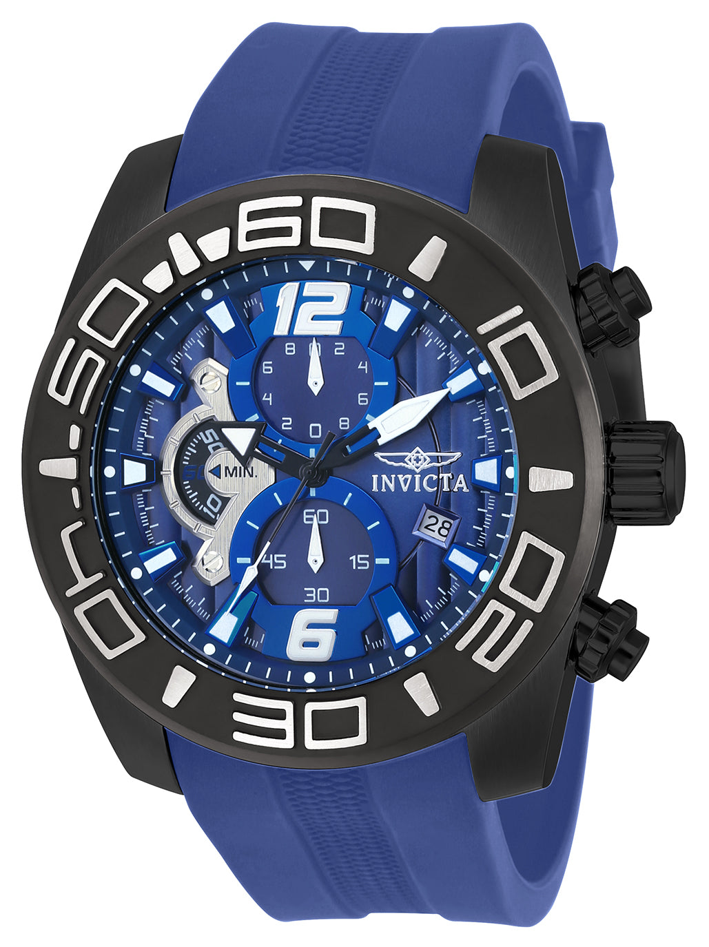 Invicta Men's 22812 Pro Diver Quartz 3 Hand Blue Dial Watch