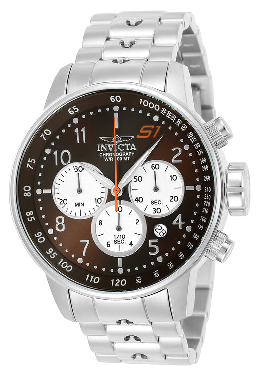 Invicta Men's 23081 S1 Rally  Quartz Chronograph White, Brown Dial Watch