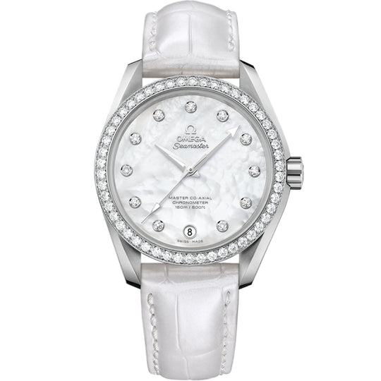 Omega Seamaster Aqua Terra 150M Master Co-Axial Women's White Mother-of-Pearl Dial Automatic Watch 231.18.39.21.55.001