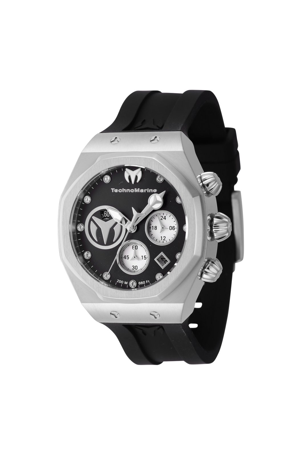 Technomarine Women's TM-523004 Reef Quartz Chronograph Black, Silver Dial Watch