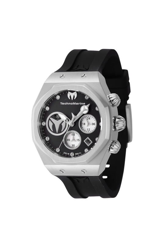 Technomarine Women's TM-523004 Reef Quartz Chronograph Black, Silver Dial Watch