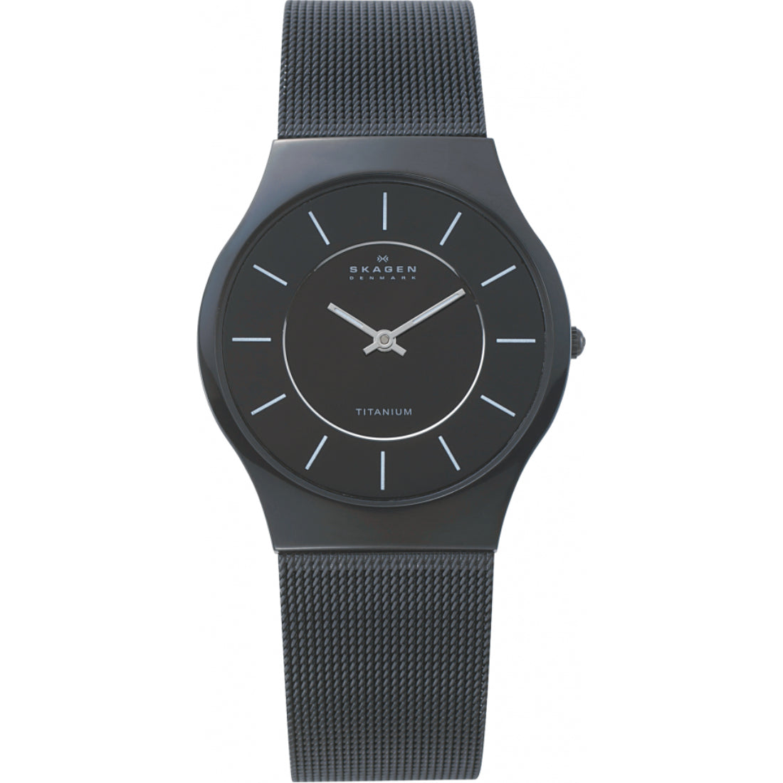 Skagen Titanium Slimline Men's Black Dial Bracelet Quartz Watch 233LTMB