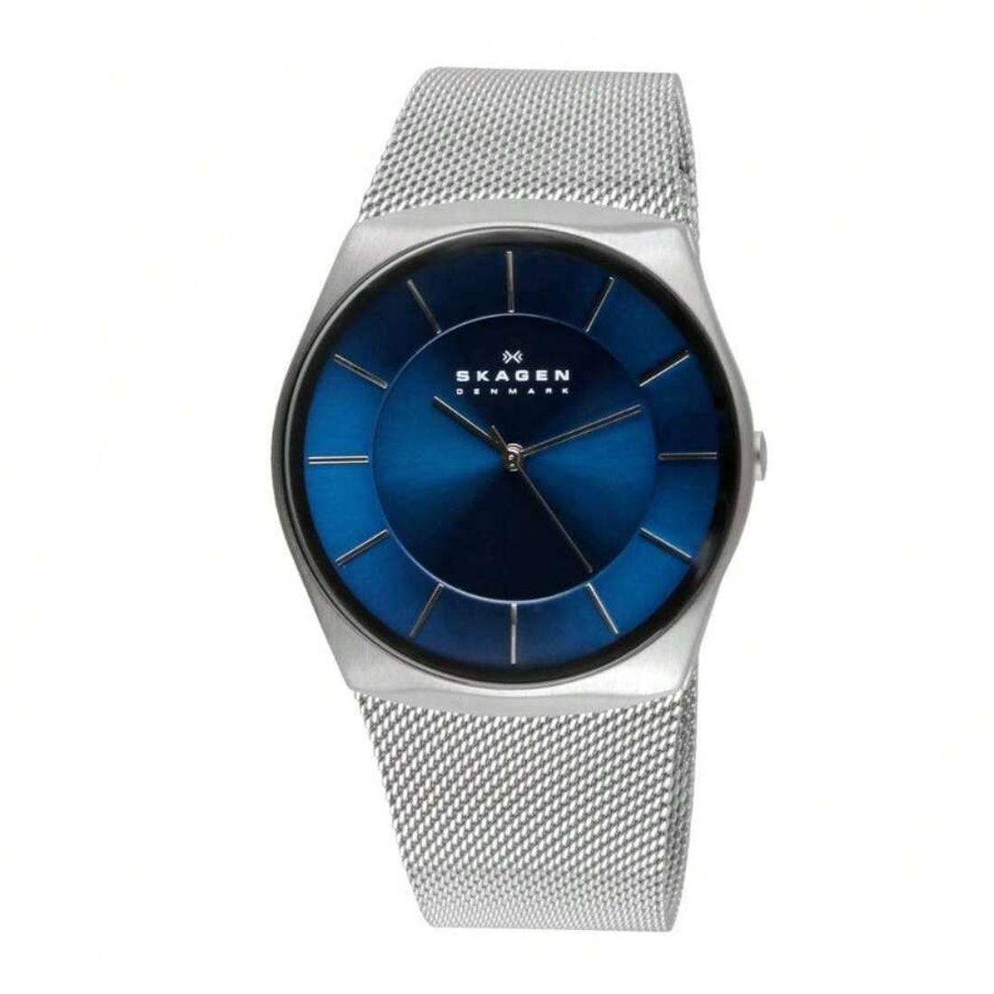 Skagen Slimline Women's Blue Dial Steel Mesh Bracelet Quartz Watch 233SSSN