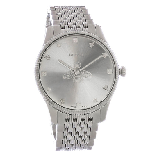 Gucci G-Timeless Women's Silver-tone Bracelet Quartz Watch - YA1264153