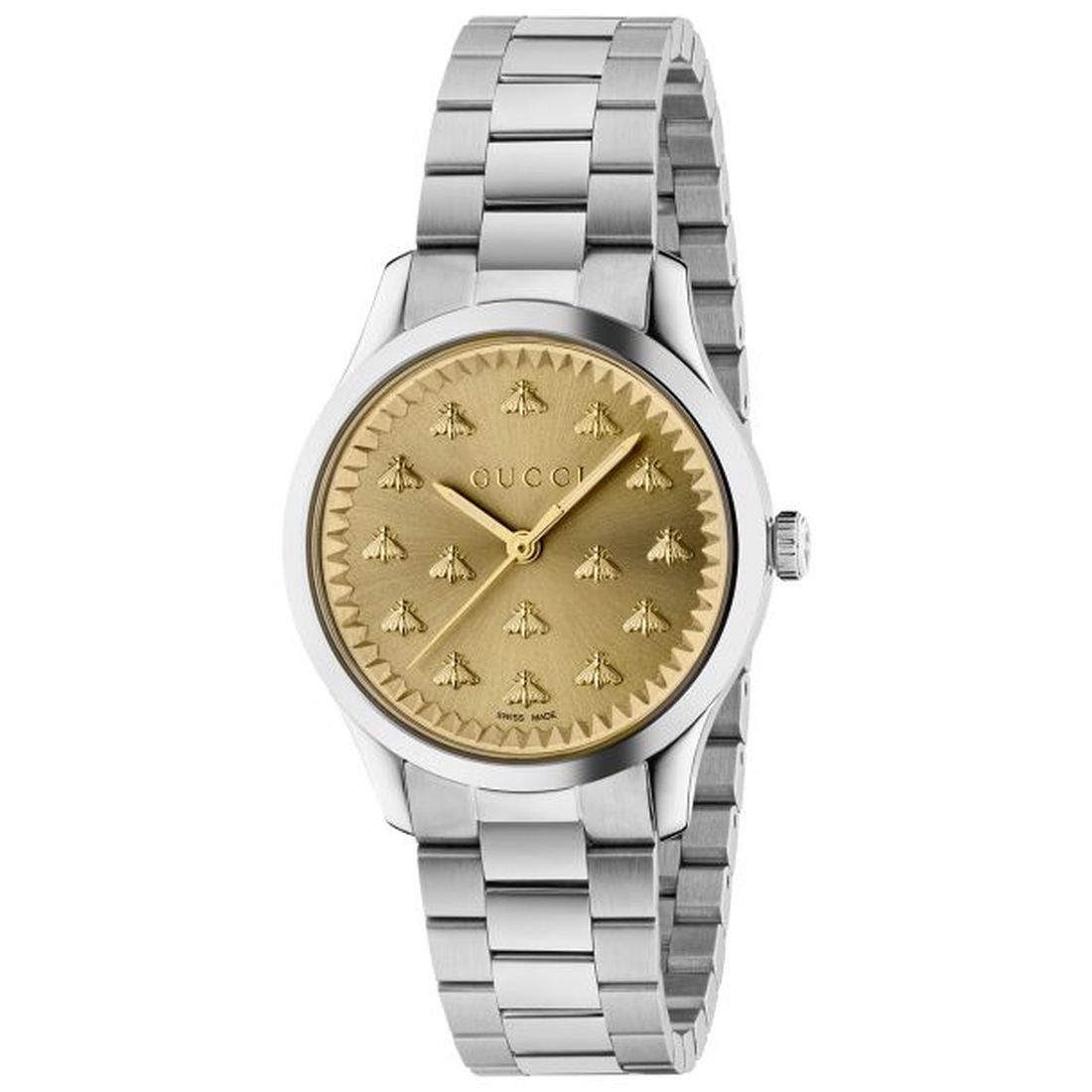 Gucci G-Timeless Women's Silver-tone Bracelet Quartz Watch - YA1265035