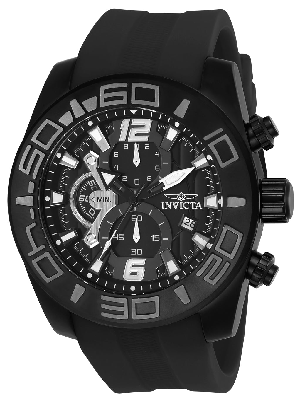 Invicta Men's 24163 Pro Diver Quartz Multifunction Black Dial Watch