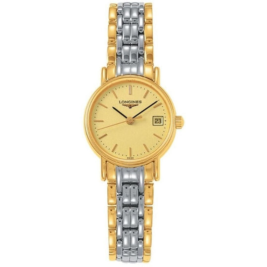 Longines Présence Women's Gold-Silver Two tone Bracelet Quartz Watch - L4.319.2.32.7