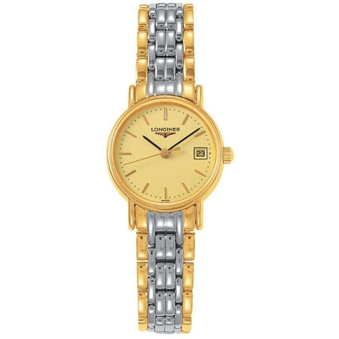 Longines Présence Women's Gold-Silver Two tone Bracelet Quartz Watch - L4.319.2.32.7